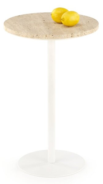 HALMAR Konferenční stolek Traverso 35 cm travertin/bílý
