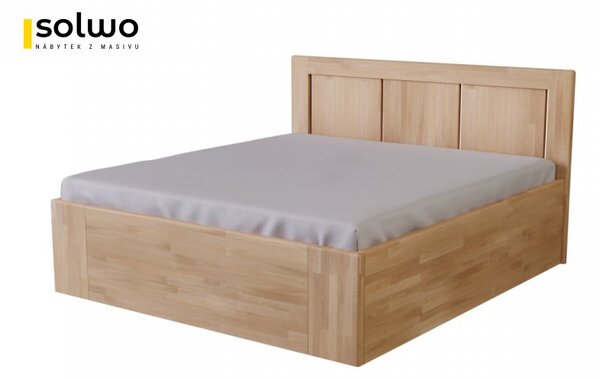 Masivní postel PARIS - Solwo Design Materiál: Buk cink, Barevne provedení: Olej odstín 105/205, Specifikace: 180x200