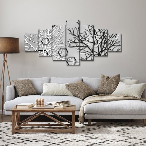 Abstraktní obraz se stromy (210x100 cm)