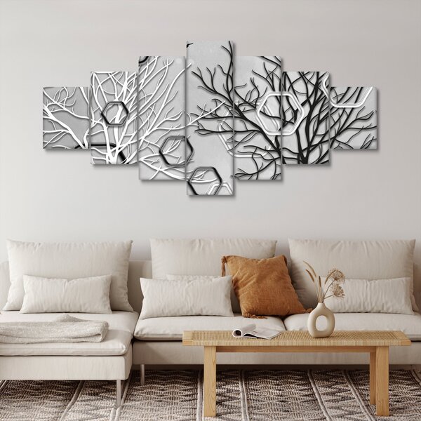 Abstraktní obraz se stromy (210x100 cm)