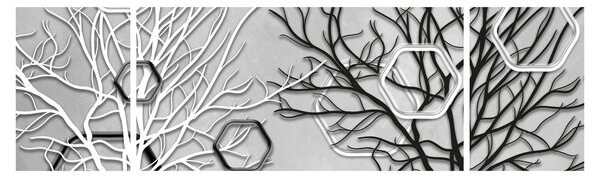 Abstraktní obraz se stromy (170x50 cm)