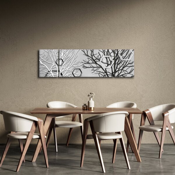 Abstraktní obraz se stromy (170x50 cm)