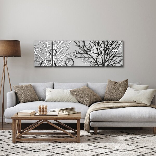 Abstraktní obraz se stromy (170x50 cm)