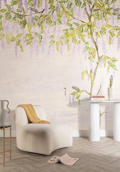 Vliesová fototapeta na zeď, květiny, stromy, Vistárie, DG4PAT1033-260, Wall Designs IV, Khroma by Masureel