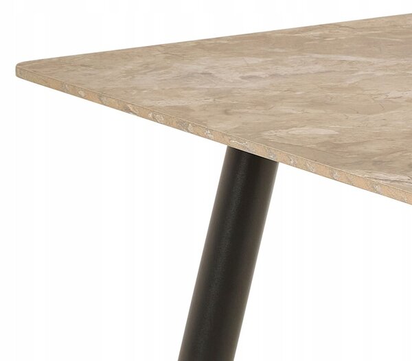 Actona Jídelní stůl Wicklow 140 cm hnědý mramor/černý