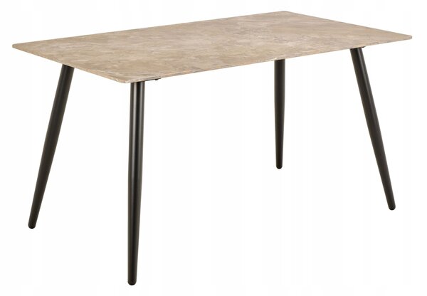 Actona Jídelní stůl Wicklow 140 cm hnědý mramor/černý