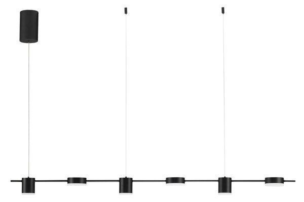 Nova Luce Černé kovové závěsné LED světlo Riaz 150 cm