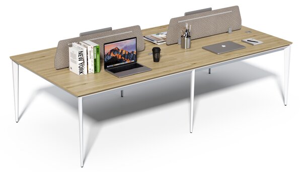 Kancelářská sestava 4 osoby Houseland Profit Max 02 2814 dub/bílá