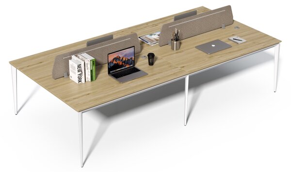 Kancelářská sestava 4 osoby Houseland Profit Max 02 3216 dub/bílá