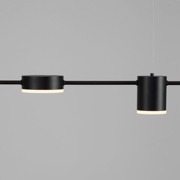 Nova Luce Černé kovové závěsné LED světlo Riaz 150 cm
