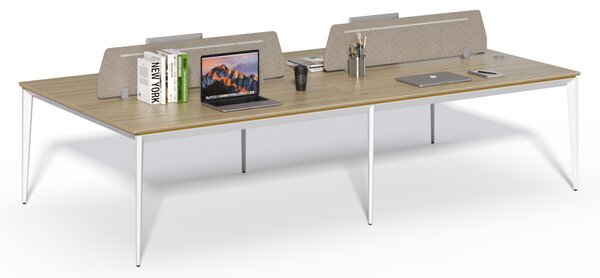 Kancelářská sestava 4 osoby Houseland Profit Max 02 3216 dub/bílá