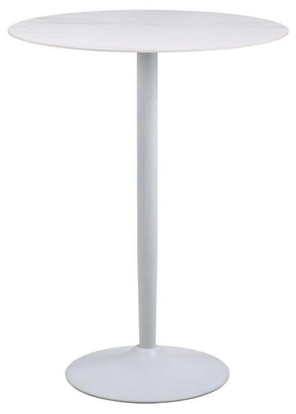 Actona Keramický barový stůl Malta 105 cm bílý mramor
