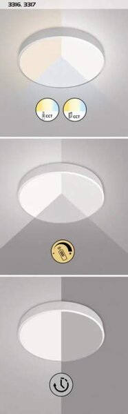 Rabalux 71038 TESIA - LED stropní svítidlo ve zlaté barvě s dálkovým ovladačem, Ø 60cm, 60W, 3000 - 6000K (Přisazené velké stropní kulaté svítidlo stmívatelné dálkovým ovládáním)