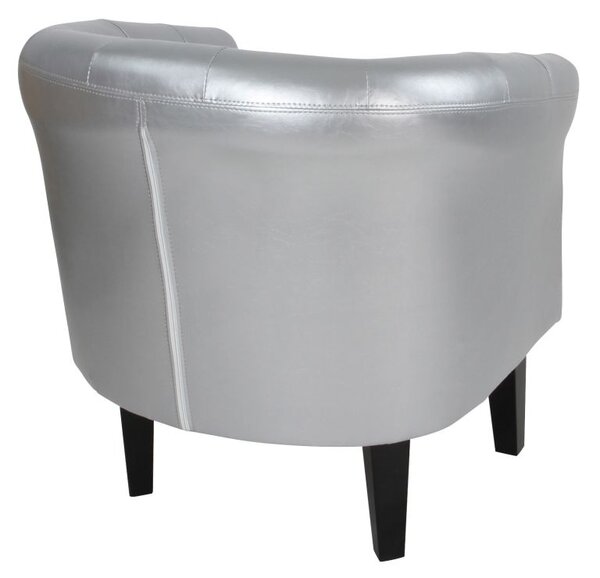 MIADOMODO Sada křesel Chesterfield, 58x71x70 cm, stříbrná