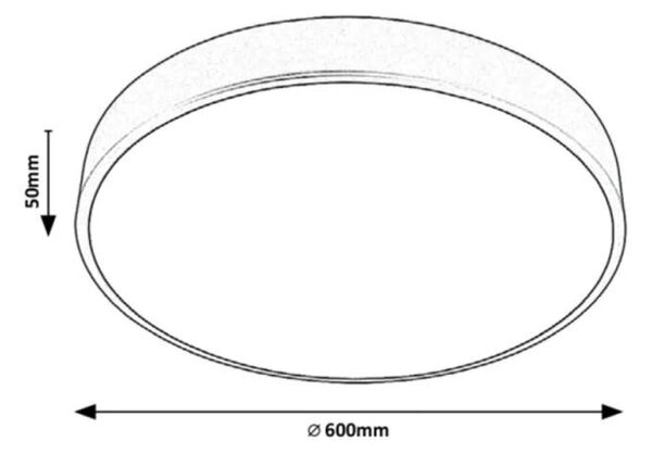 Rabalux 71038 TESIA - LED stropní svítidlo ve zlaté barvě s dálkovým ovladačem, Ø 60cm, 60W, 3000 - 6000K (Přisazené velké stropní kulaté svítidlo stmívatelné dálkovým ovládáním)
