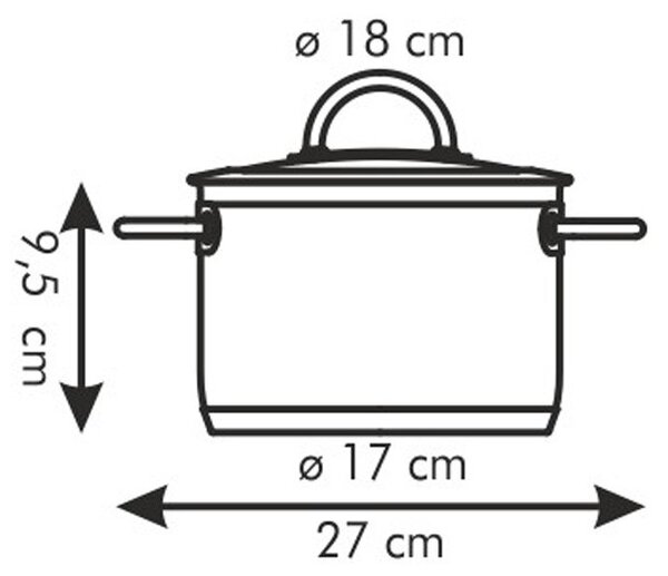 Kastrol VISION s poklicí ø 18 cm, 2,0 l