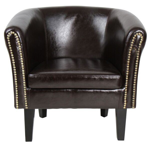 MIADOMODO Sada křesel Chesterfield, 58 x 71 x 70 cm, hnědá