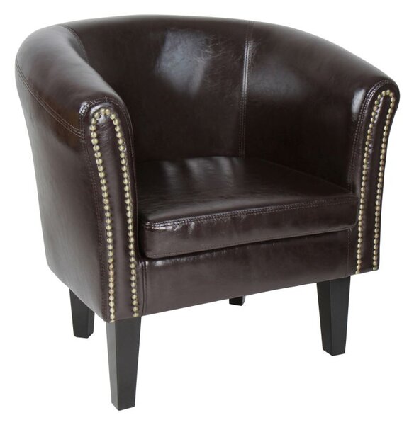MIADOMODO Sada křesel Chesterfield, 58 x 71 x 70 cm, hnědá