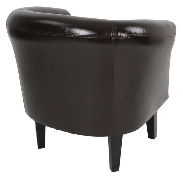MIADOMODO Sada křesel Chesterfield, 58 x 71 x 70 cm, hnědá