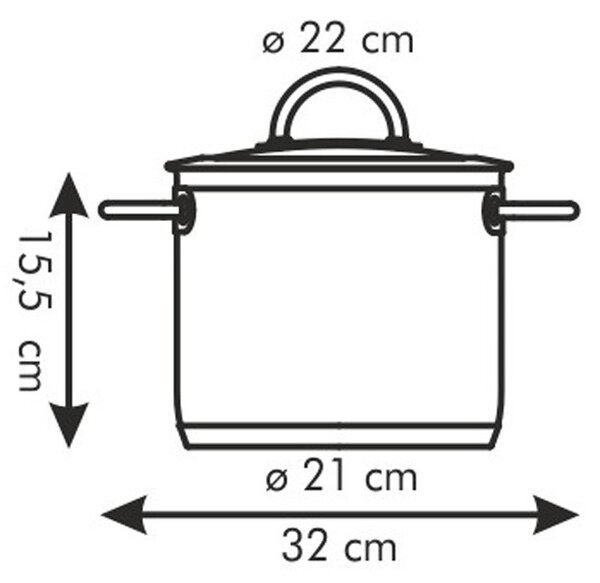 Hrnec VISION s poklicí ø 22 cm, 5,5 l