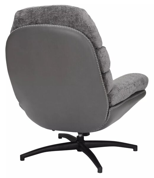 Signal Otočné designové lounge křeslo GISELLE šedé