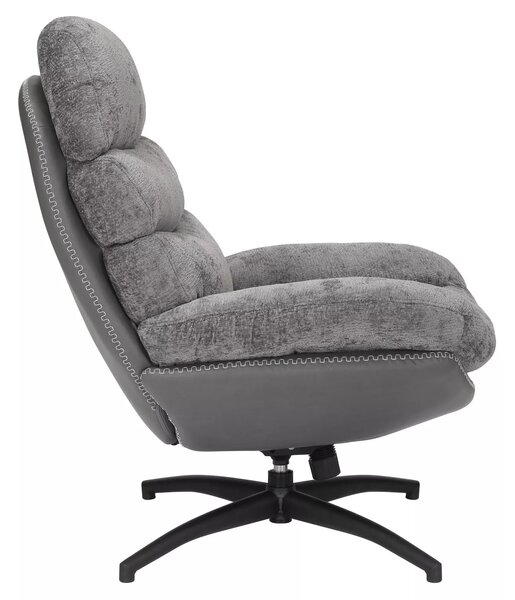 Signal Otočné designové lounge křeslo GISELLE šedé
