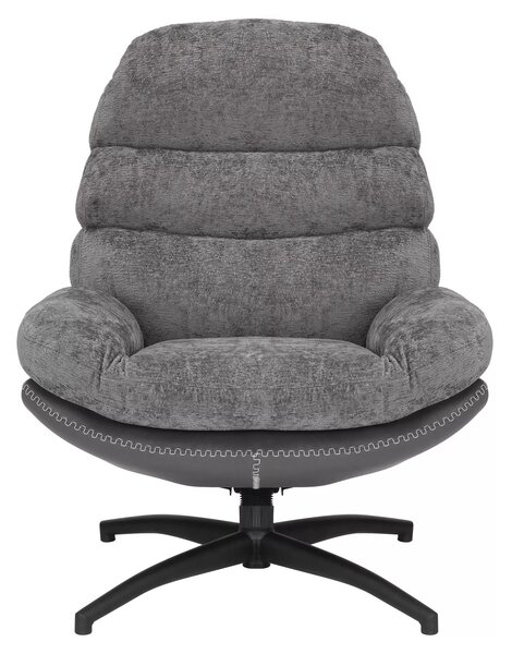 Signal Otočné designové lounge křeslo GISELLE šedé