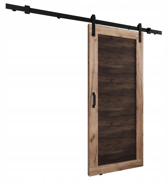 Posuvné dveře LOFT ADIO 1 dub Craft zlatý + tmavý jasan 60