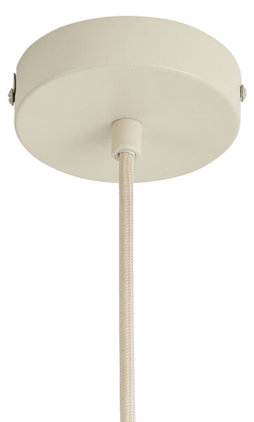 Závěsné svítidlo Japandi béžové s lněným stínidlem 50 cm - Fedde