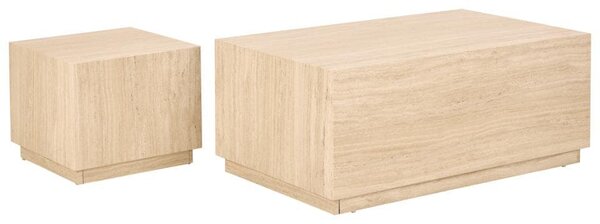 Actona Sada 2 ks konferenčních stolků Dice hnědý kámen