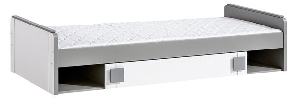 DOLMAR Postel - GUMI G13 s úložným prostorem, 80x195 cm, matná bílá/antracit