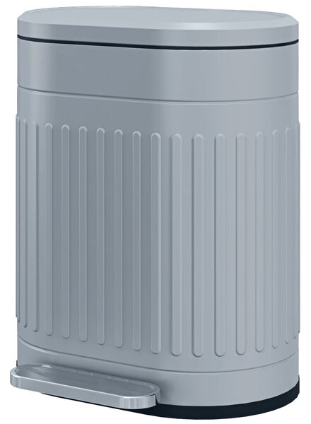 HOMCOM 20 l odpadkový koš s víkem a pedálem, vyjímatelný vnitřní kbelík, tlumené dovírání, šedý (36,5 × 31,2 × 45 cm) | Aosom