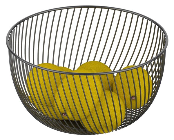 Drátěná mísa na ovoce KITCHISIMO černá Ø25cm