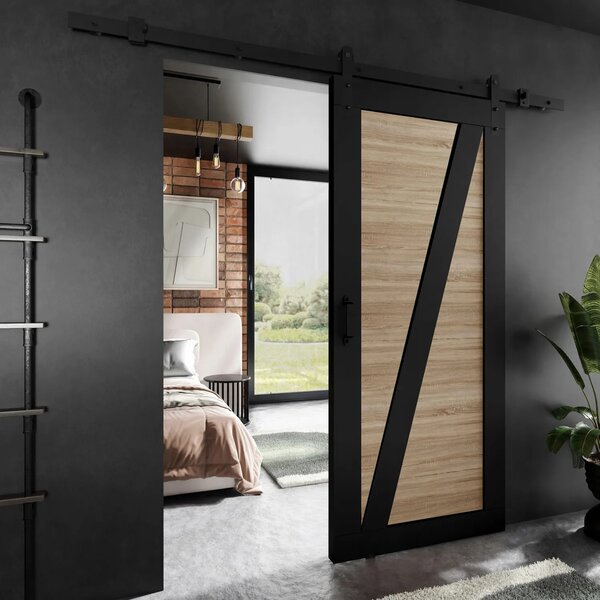 Posuvné dveře LOFT ADIO 3 černý + dub sonoma 60