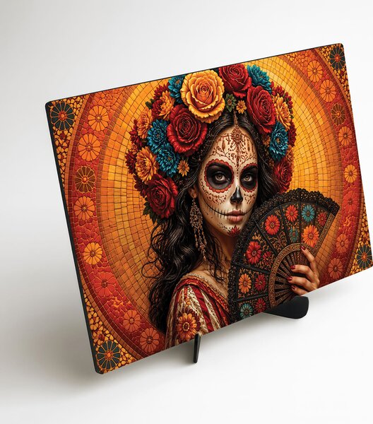 DUBLEZ | Mexický obraz La Catrina - Día de los Muertos | UV tisk, Premium