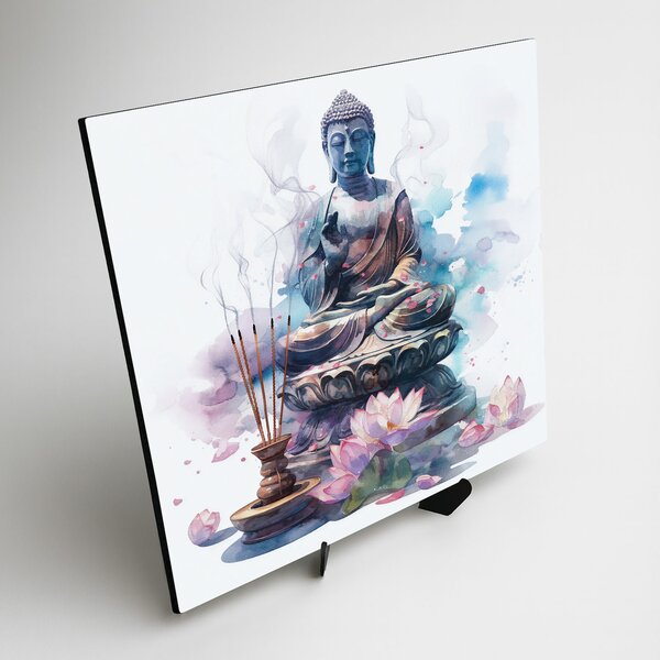 DUBLEZ | Akvarelový obraz - Buddha (UV tisk) | UV tisk, Premium