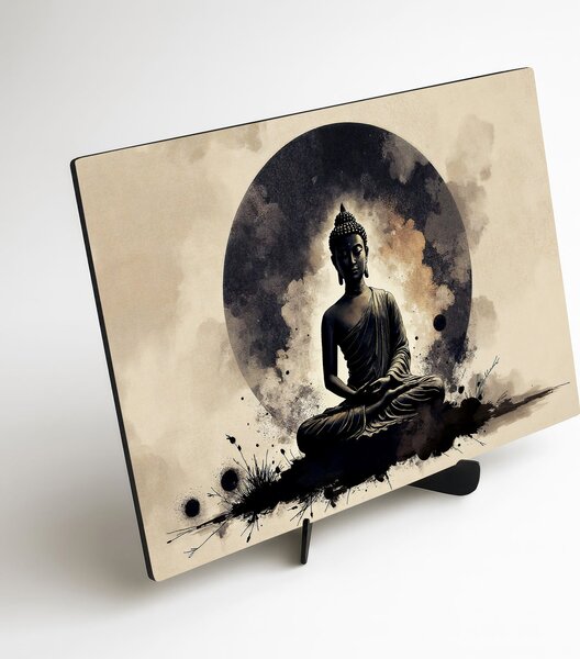 DUBLEZ | Moderní obraz na dřevě - Buddha | UV tisk, Premium