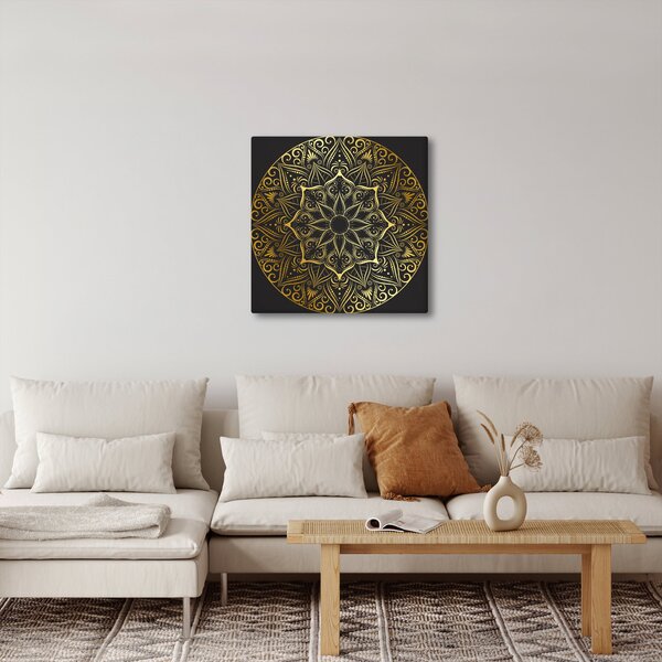 Obraz zlaté abstrakce (30x30 cm)