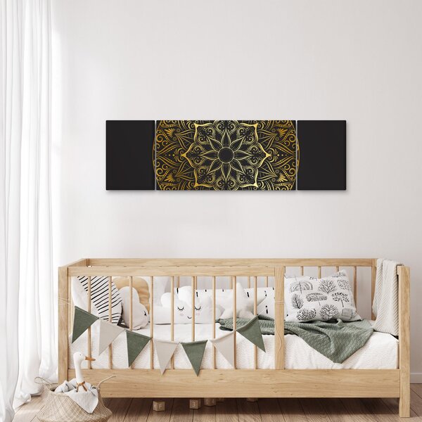 Obraz zlaté abstrakce (170x50 cm)