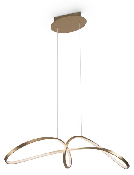 Maytoni Závěsné LED svítidlo CURVE, 42W, d. 92 cm, CRI85 Barva: Zlatá