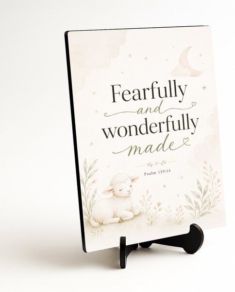 DUBLEZ | Dětský křesťanský obraz - Fearfully and Wonderfully Made | UV tisk, Premium