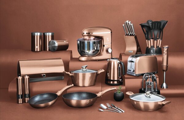Sada nádobí s mramorovým povrchem 15 ks Rosegold Metallic Line