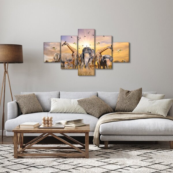 Obraz - Africká zvířata (125x70 cm)