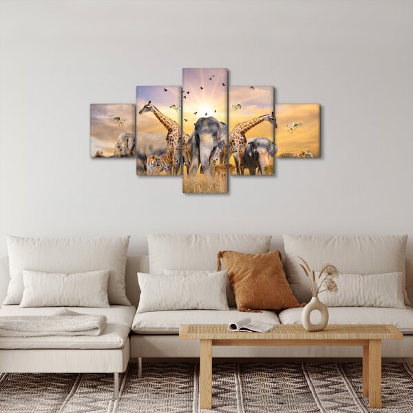 Obraz - Africká zvířata (125x70 cm)