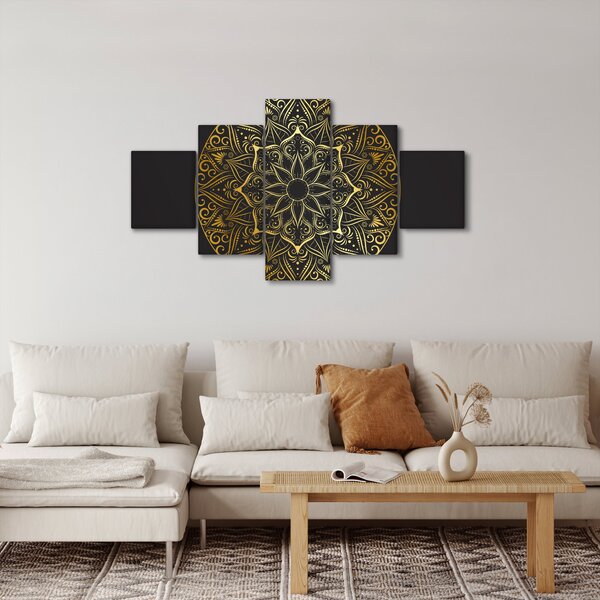 Obraz zlaté abstrakce (125x70 cm)