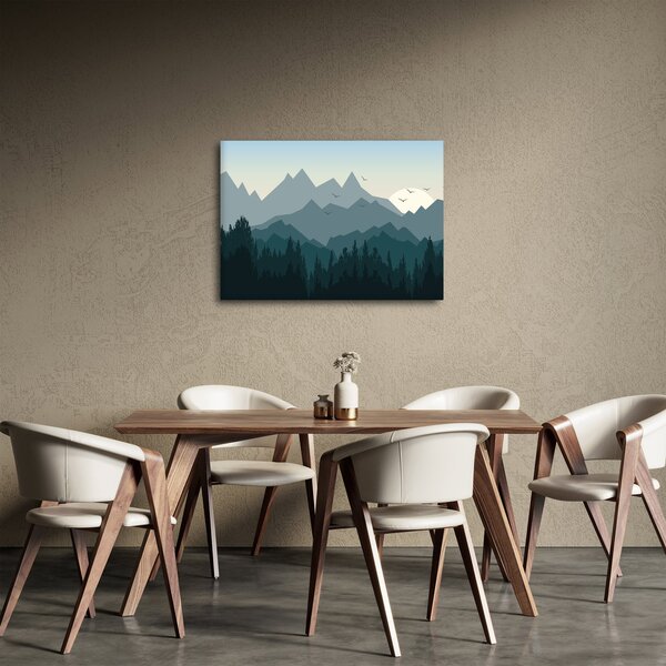 Obraz - Hory pohledem grafika (70x50 cm)
