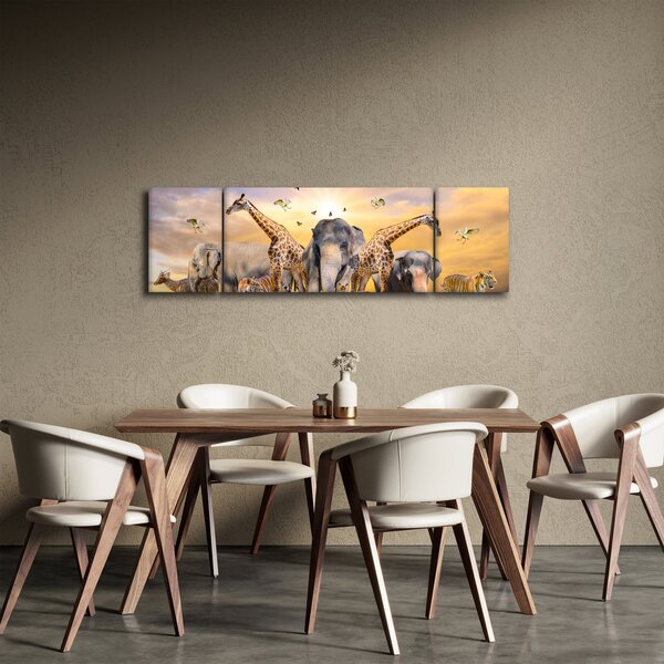 Obraz - Africká zvířata (170x50 cm)