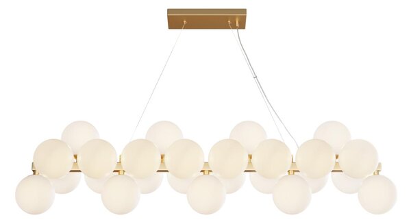 Maytoni Závěsné svítidlo DALLAS, 25xG9, d. 123,5 cm Barva: Zlato-opalová