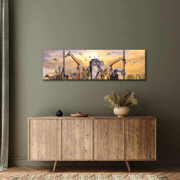 Obraz - Africká zvířata (170x50 cm)
