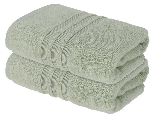 Livarno® Froté ručník Zero Twist, 50 x 100 cm, 500 g/m2, 2 kusy (zelená) (100398571003)